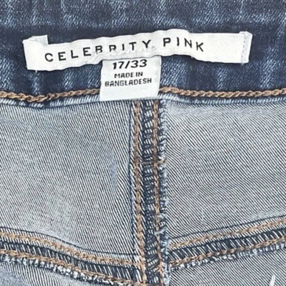 Celebrity Pink Womens Flare Jeans 17/33 Dark Wash Stretch Bell Bottom Festival - Picture 4 of 6